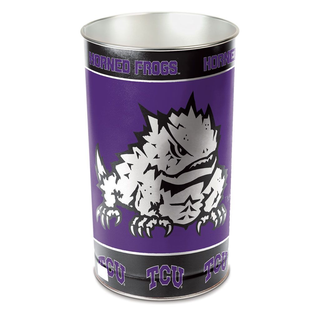TCU Horned Frogs Wastebasket 15 Inch Special Order