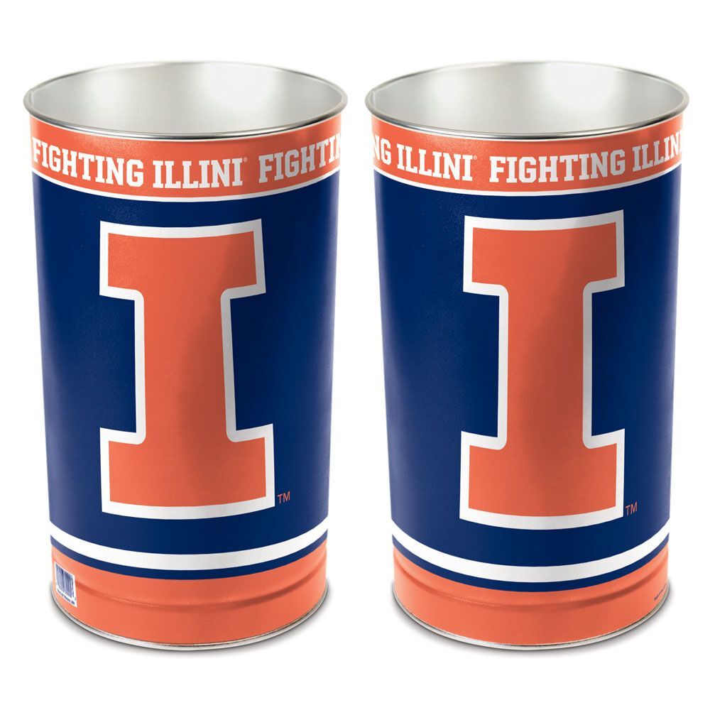 Illinois Fighting Illini Wastebasket 15 Inch - Special Order