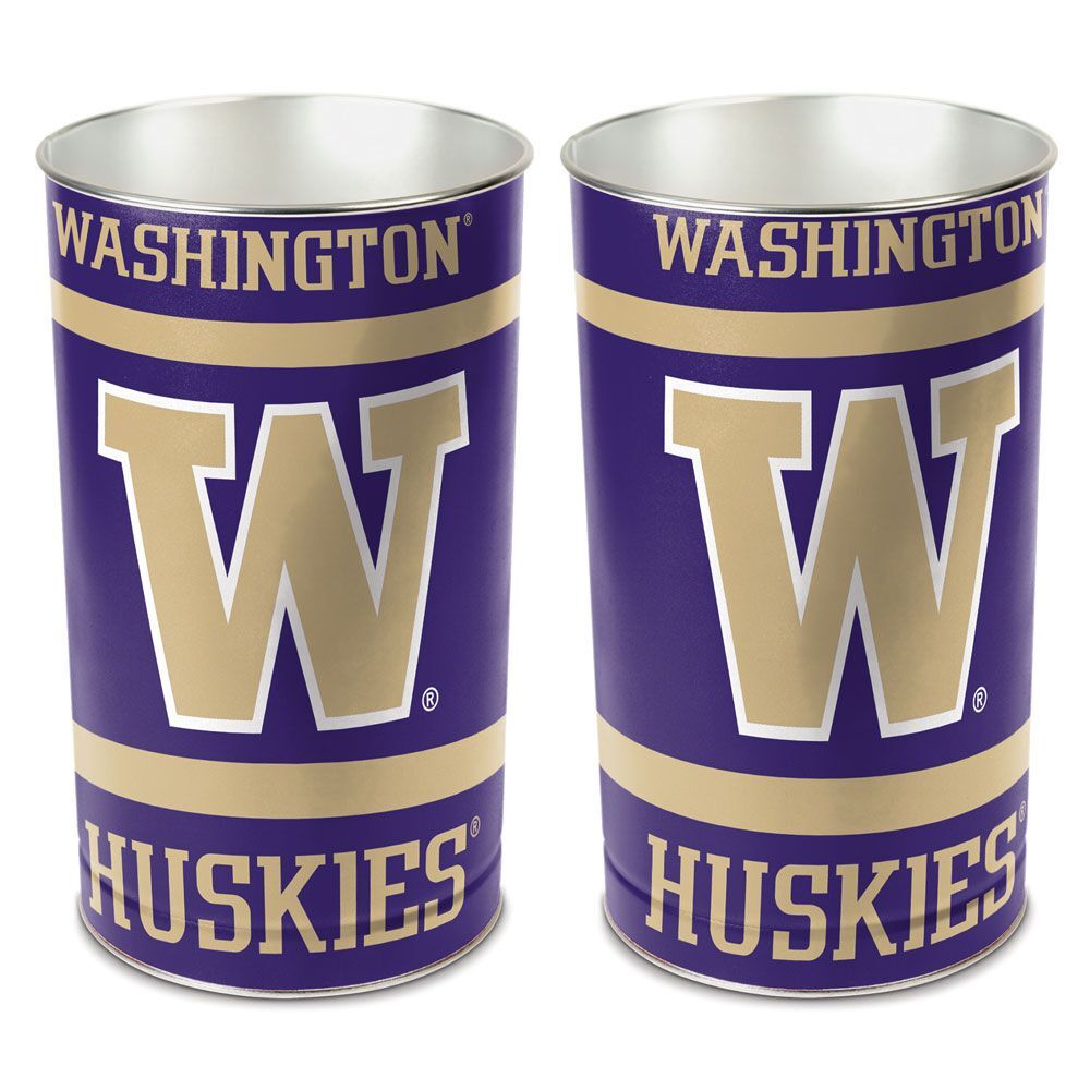Washington Huskies Wastebasket 15 Inch Special Order