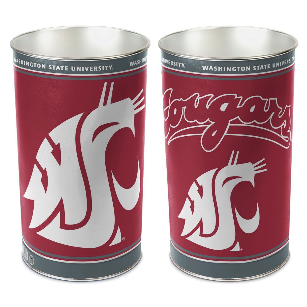 Washington State Cougars Wastebasket 15 Inch Special Order