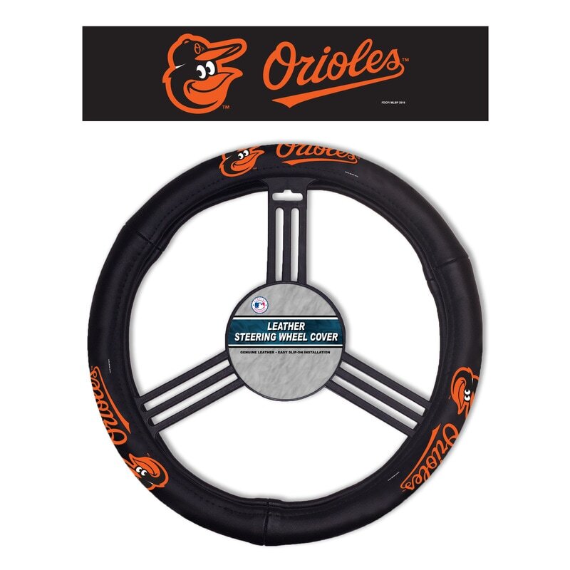 Baltimore Orioles Steering Wheel Cover Leather CO