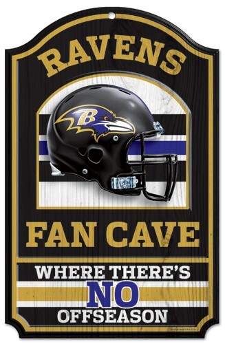 Baltimore Ravens Sign 11x17 Wood Fan Cave Design