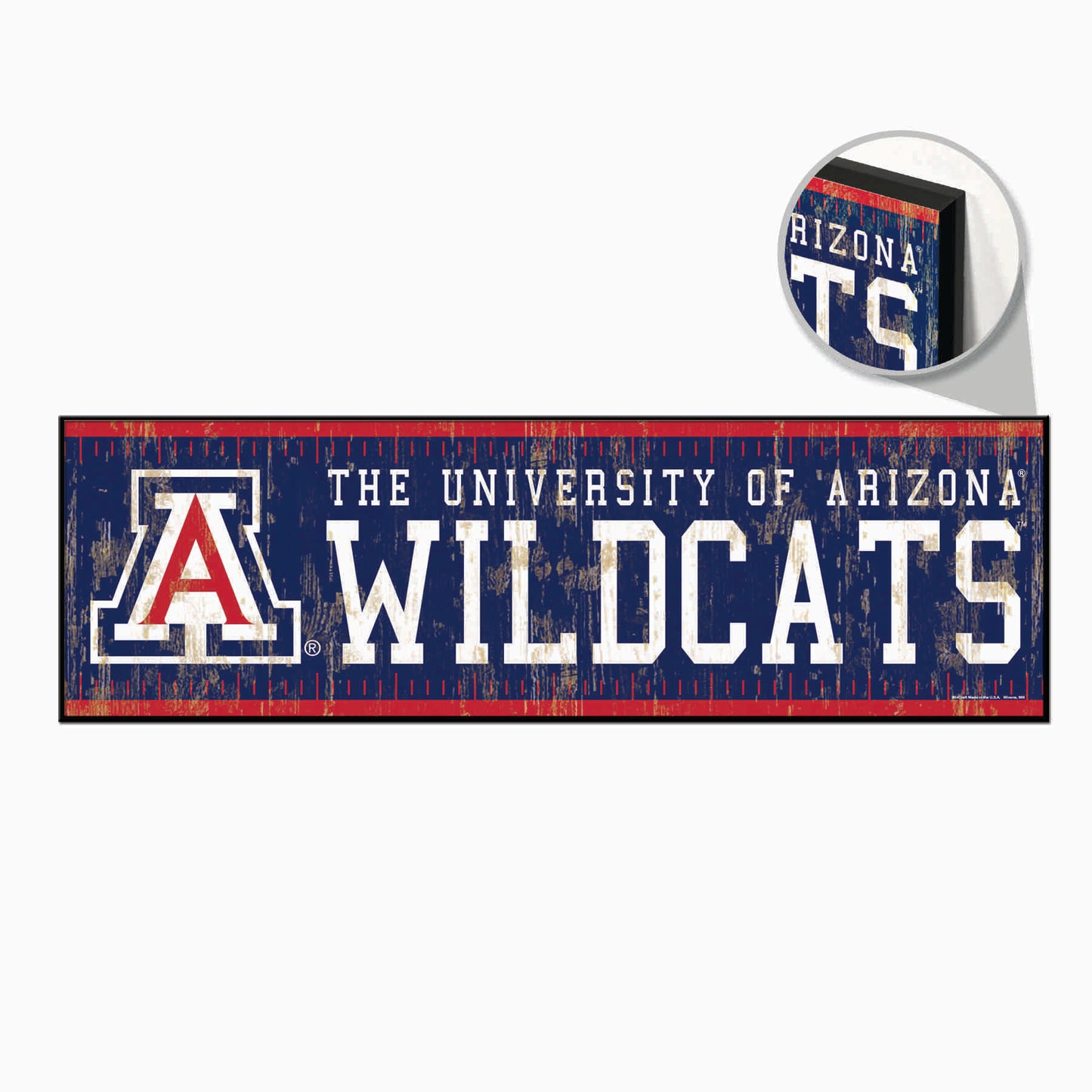 Arizona Wildcats Sign 9x30 Wood Yard Marker