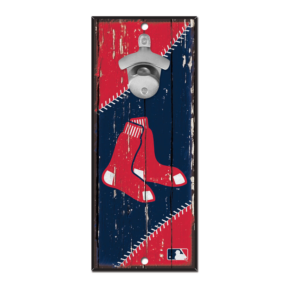Boston Red Sox Sign Wood 5x11 Bottle Opener