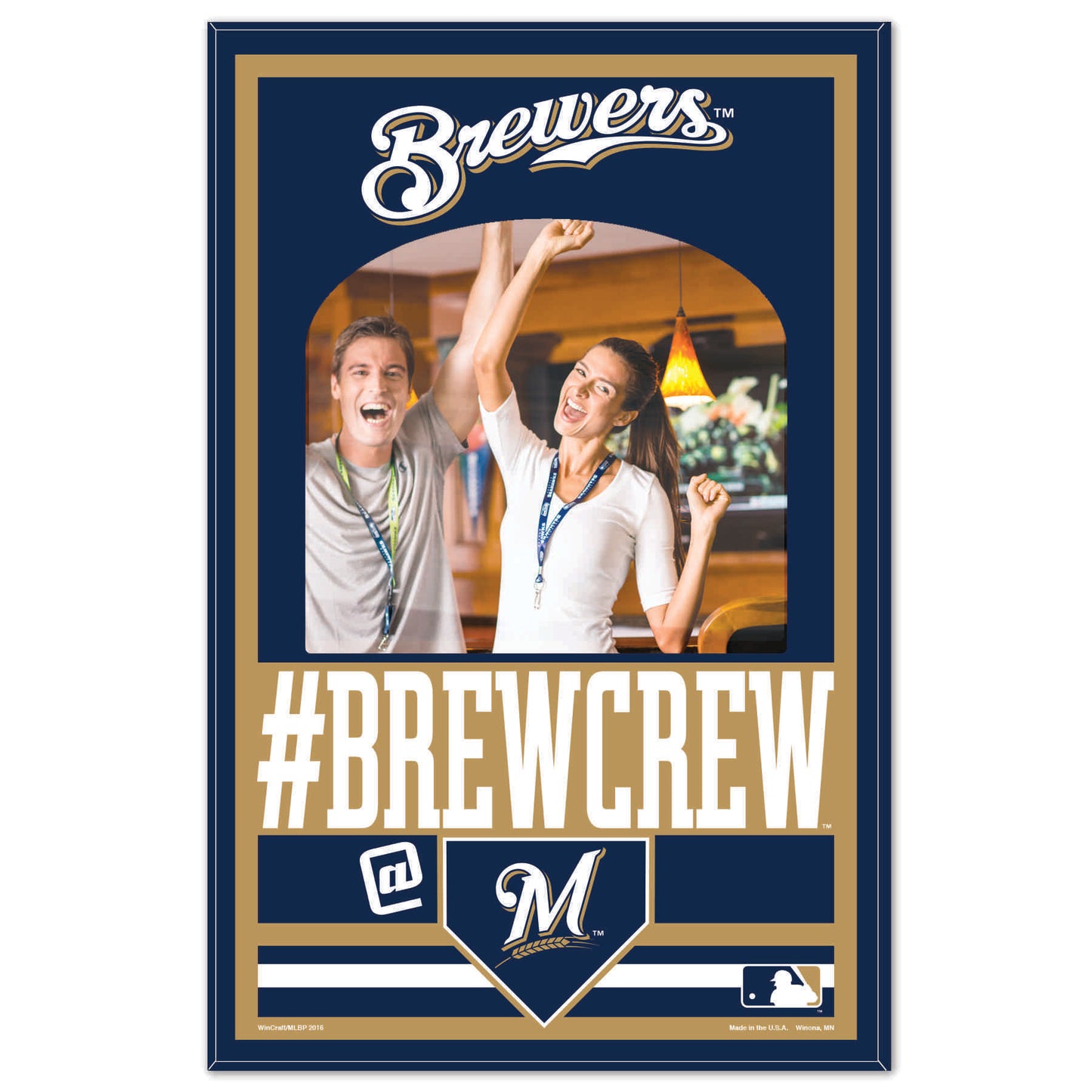 Milwaukee Brewers Sign Wood 11x17 Mirror