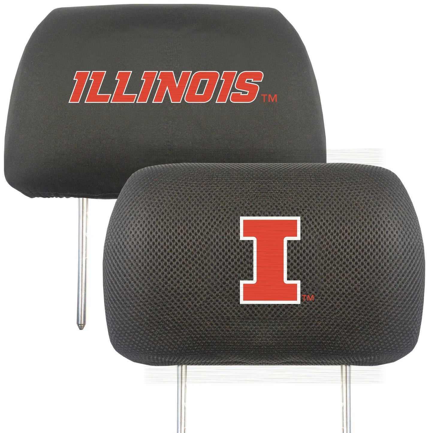 Illinois Fighting Illini Headrest Covers FanMats Special Order