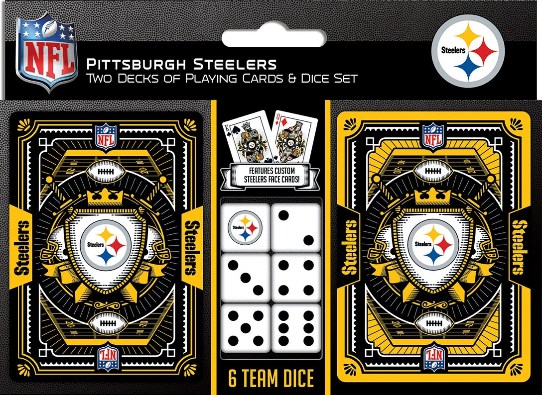 Pittsburgh Steelers Playing Cards and Dice Set