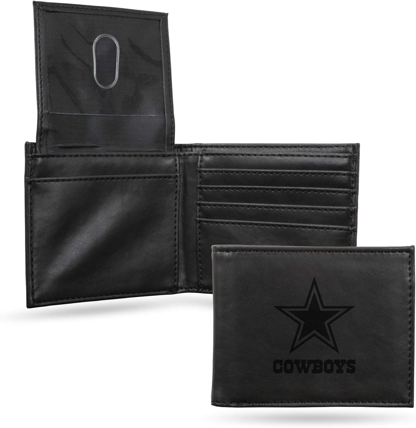 Dallas Cowboys Wallet Billfold Laser Engraved Black - Special Order