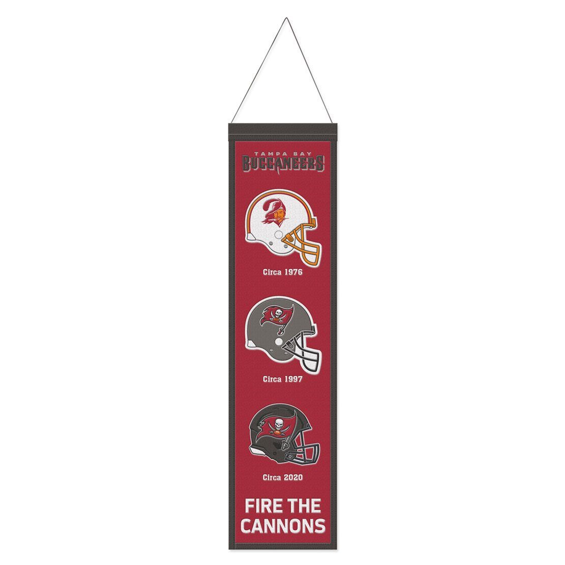 Tampa Bay Buccaneers Banner Wool 8x32 Heritage Evolution Design