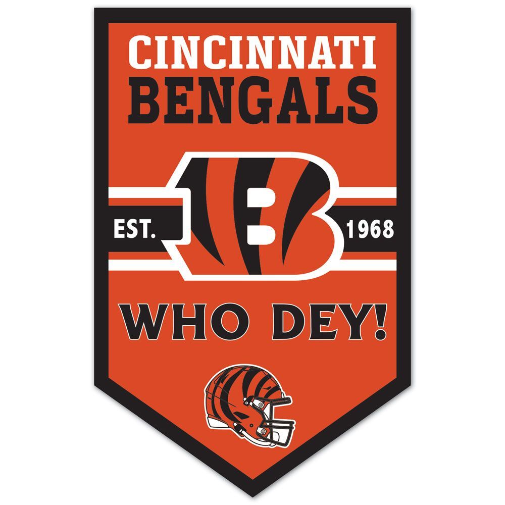 Cincinnati Bengals Sign 11x17 Wood Chevron