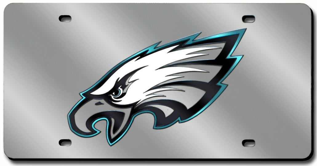 Philadelphia Eagles License Plate Laser Cut Green Retro