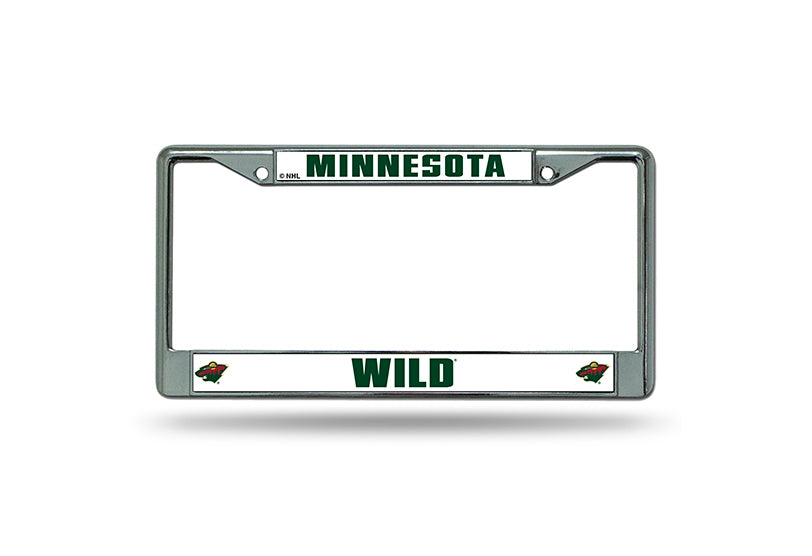 Minnesota Wild License Plate Frame Chrome