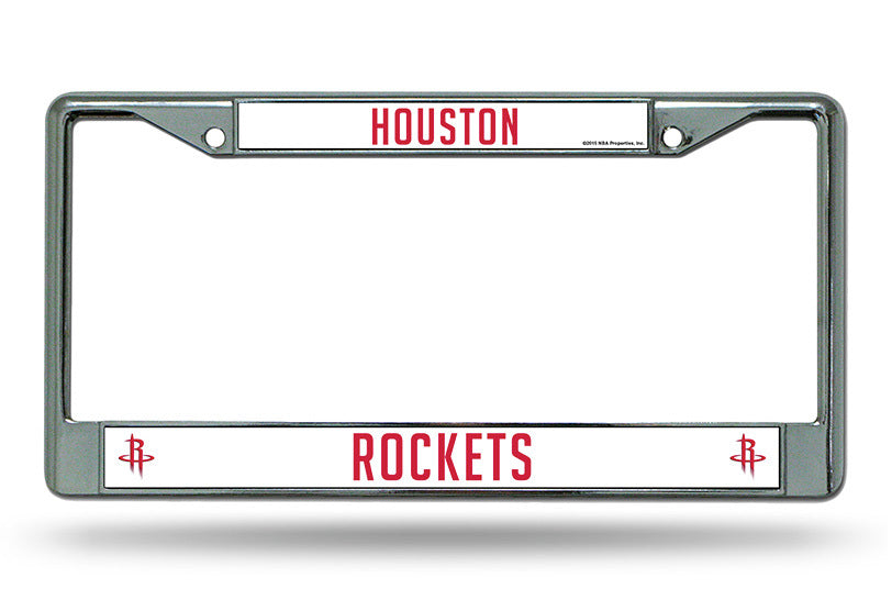 Houston Rockets License Plate Frame Chrome - Special Order