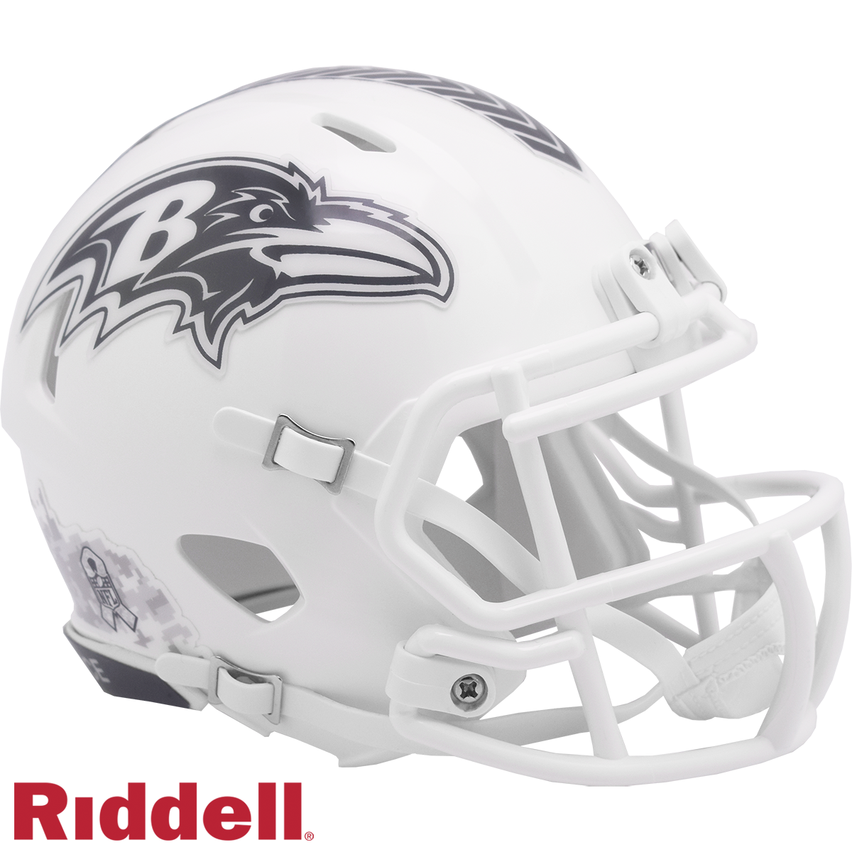 Baltimore Ravens Helmet Riddell Replica Mini Speed Style Salute To Service 2024