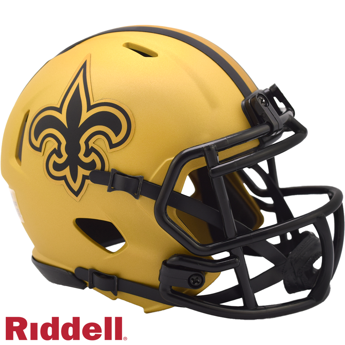 New Orleans Saints Helmet Riddell Replica Mini Speed Style Rave Alternate