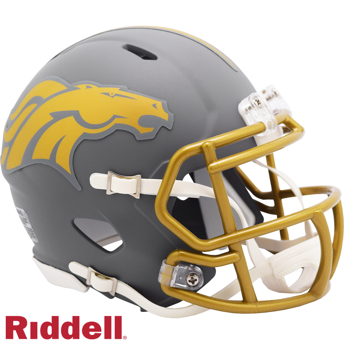 Denver Broncos Helmet Riddell Replica Mini Speed Style Slate Alternate