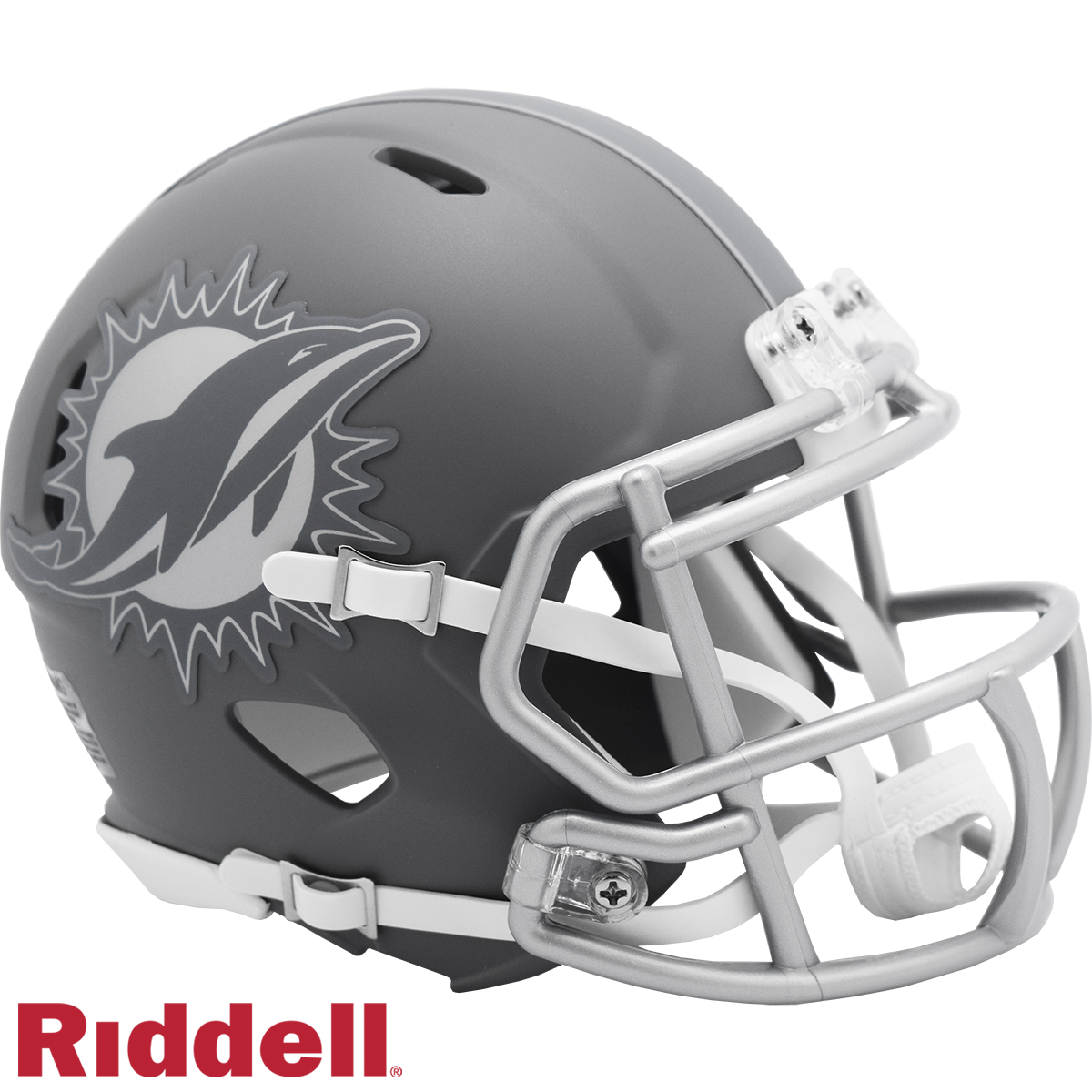 Miami Dolphins Helmet Riddell Replica Mini Speed Style Slate Alternate