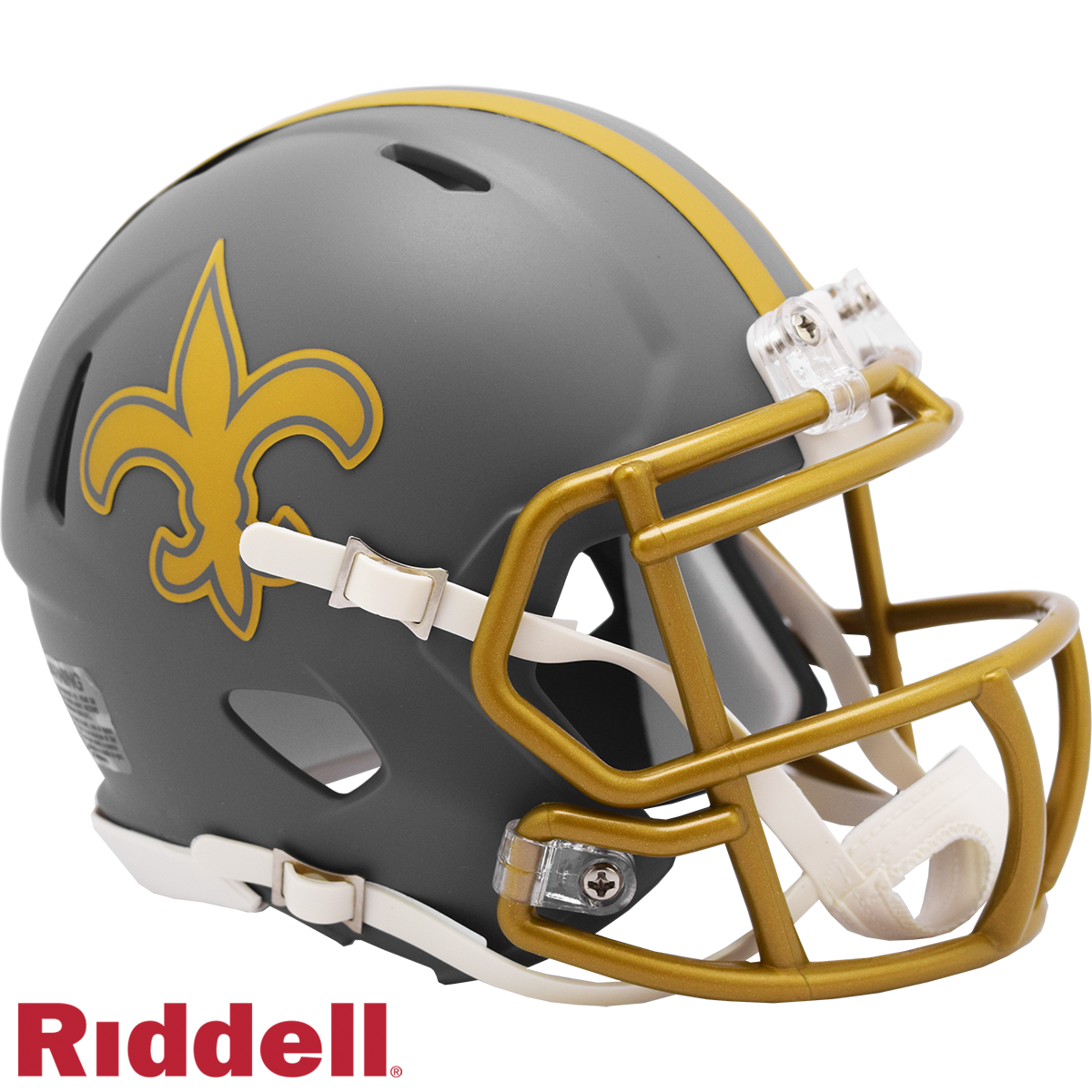 New Orleans Saints Helmet Riddell Replica Mini Speed Style Slate Alternate