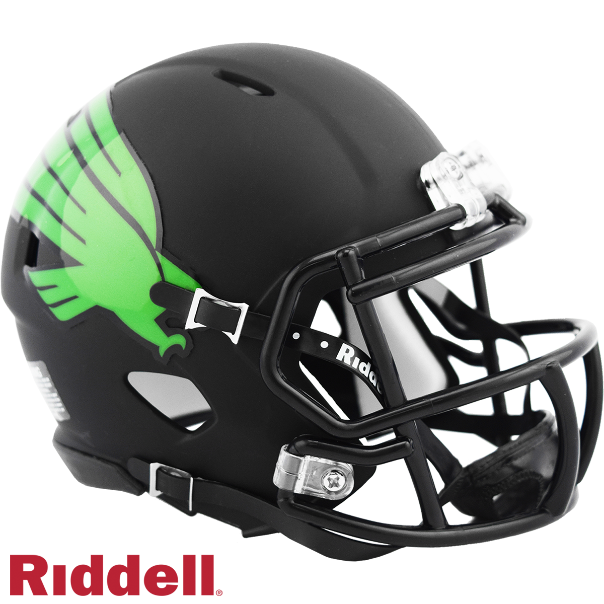 North Texas Mean Green Helmet Riddell Replica Mini Speed Style Matte Black