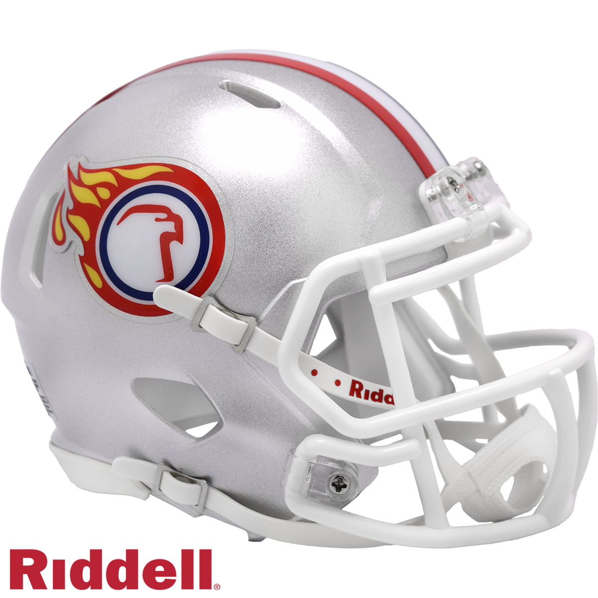 Liberty Flames Helmet Riddell Replica Mini Speed Style Silver Eagle Design
