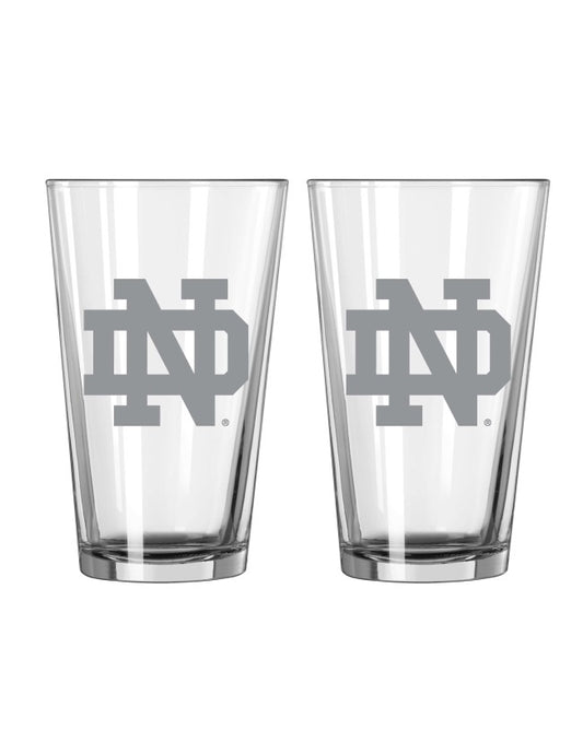 Notre Dame Fighting Irish Glass Pint Frost Design 2 Piece Set