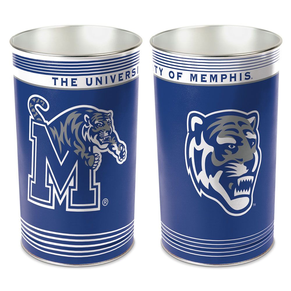 Memphis Tigers Wastebasket 15 Inch Special Order