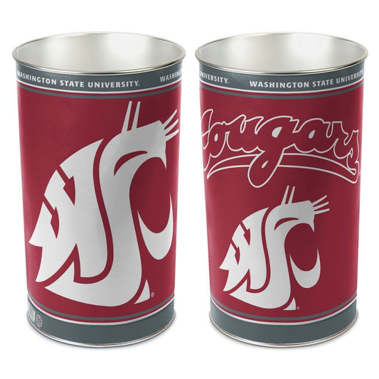 Washington State Cougars Wastebasket 15 Inch Special Order