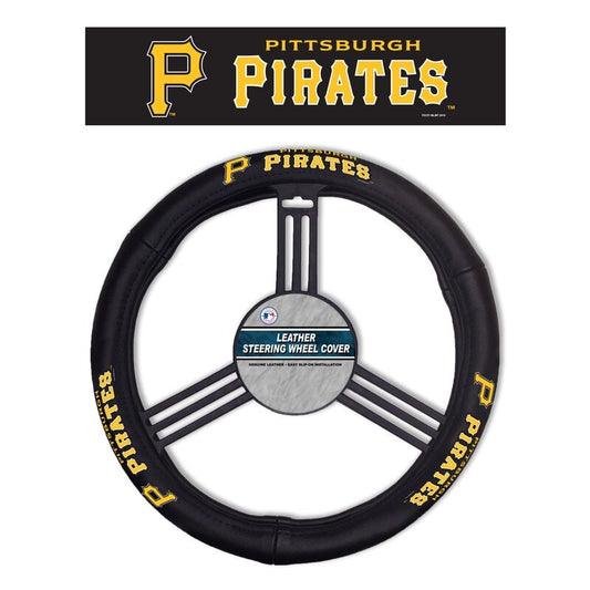 Pittsburgh Pirates Steering Wheel Cover Leather CO