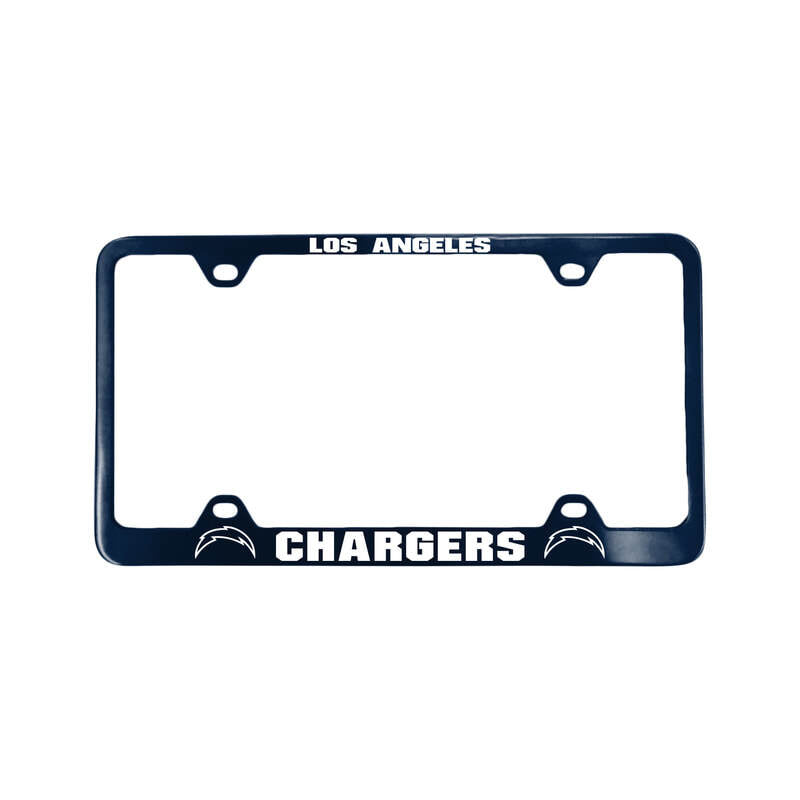 Los Angeles Chargers License Plate Frame Laser Cut Blue