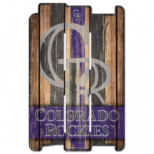 Colorado Rockies Sign 11x17 Wood Fence Style - Special Order