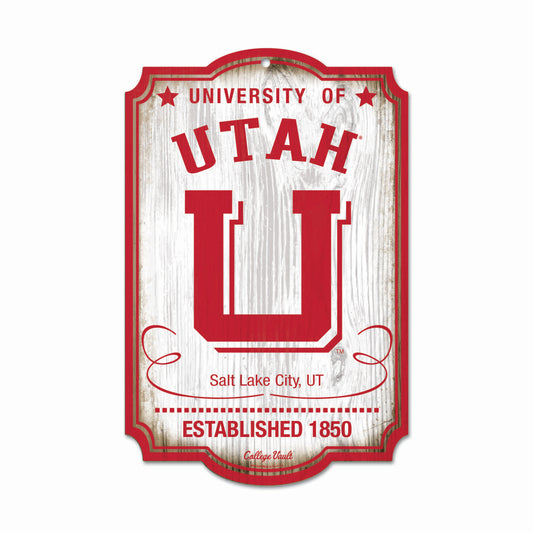 Utah Utes Sign 11x17 Wood Vault