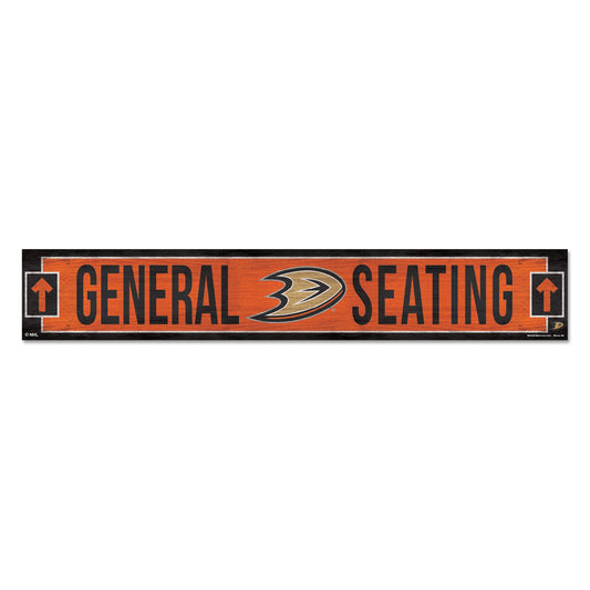 Anaheim Ducks Sign 6x36 Wood General Seating