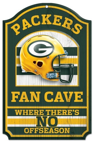 Green Bay Packers Sign 11x17 Wood Fan Cave Design