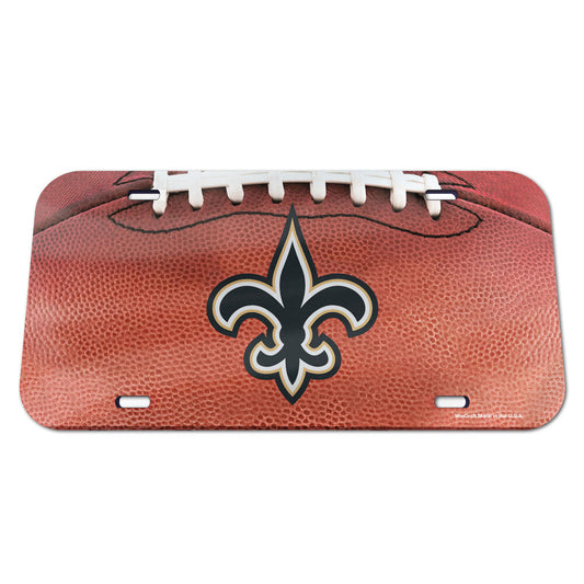 New Orleans Saints License Plate - Crystal Mirror - Football