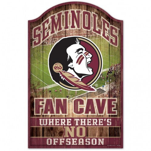 Florida State Seminoles Sign 11x17 Wood Fan Cave Design - Special Order