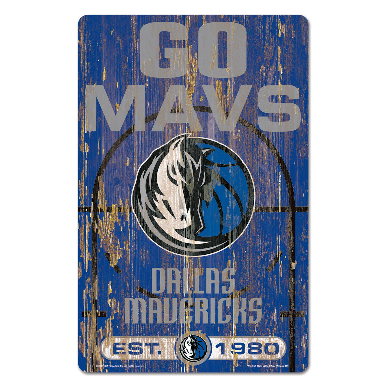 Dallas Mavericks? Sign 11x17 Wood Slogan Design