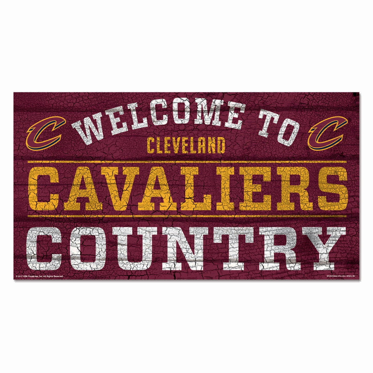 Cleveland Cavaliers Sign 13x24 Wood Country