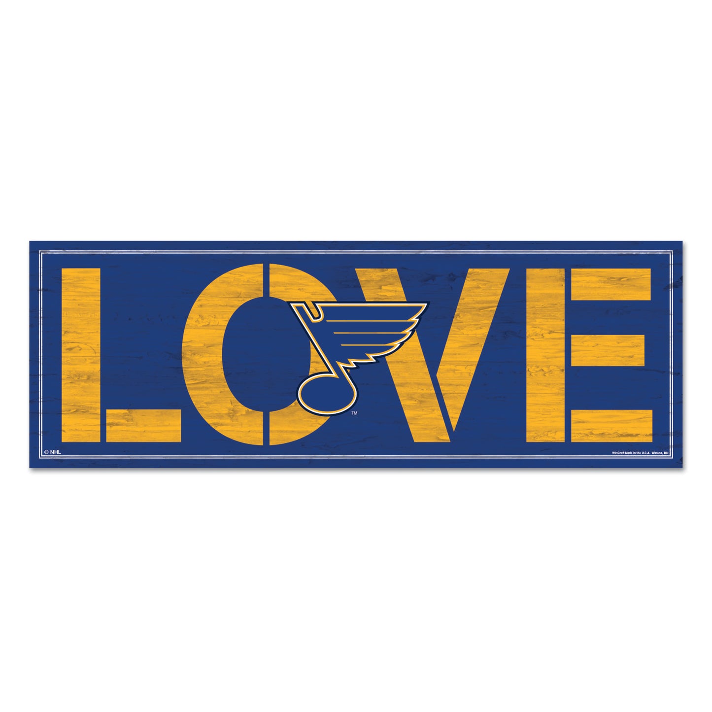 St. Louis Blues Sign 8x23 Wood Love