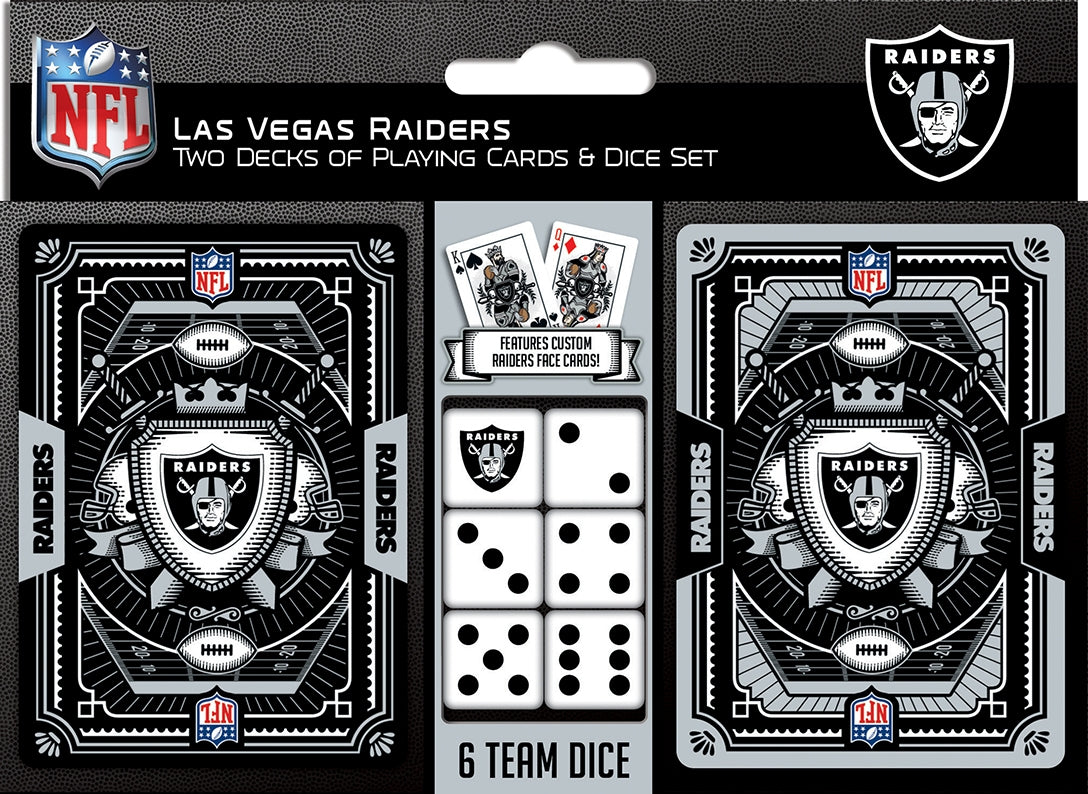 Las Vegas Raiders Playing Cards and Dice Set
