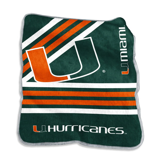Miami Hurricanes Blanket 50x60 Raschel Throw