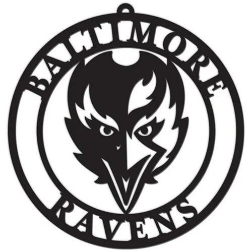 Baltimore Ravens Sign Door Hanger 16 Inch