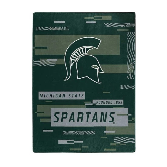 Michigan State Spartans Blanket 60x80 Raschel Digitize Design