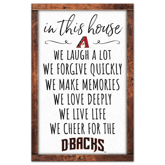 Arizona Diamondbacks Sign 11x17 Wood In This House