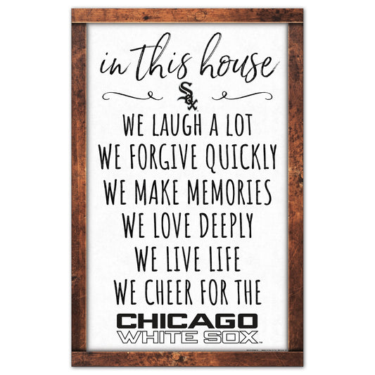 Chicago White Sox Sign 11x17 Wood In This House