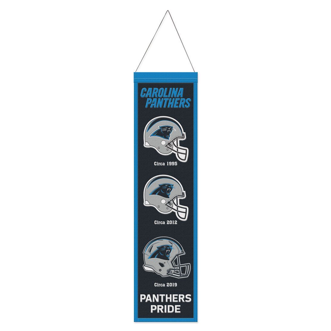 Carolina Panthers Banner Wool 8x32 Heritage Evolution Design