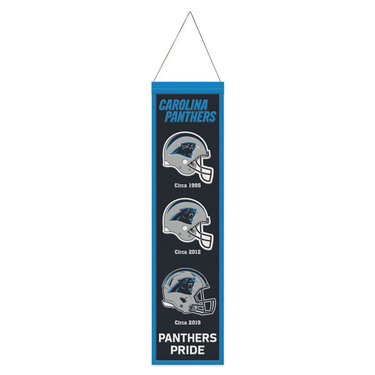 Carolina Panthers Banner Wool 8x32 Heritage Evolution Design