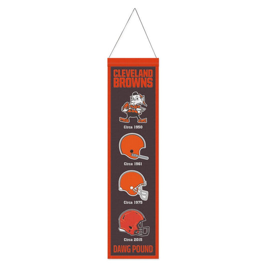 Cleveland Browns Banner Wool 8x32 Heritage Evolution Design