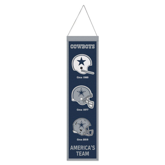 Dallas Cowboys Banner Wool 8x32 Heritage Evolution Design
