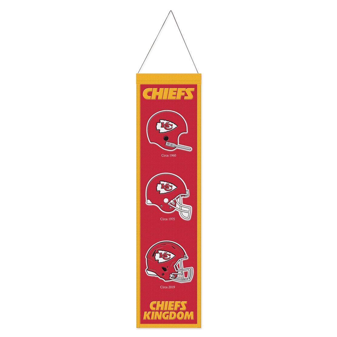 Kansas City Chiefs Banner Wool 8x32 Heritage Evolution Design