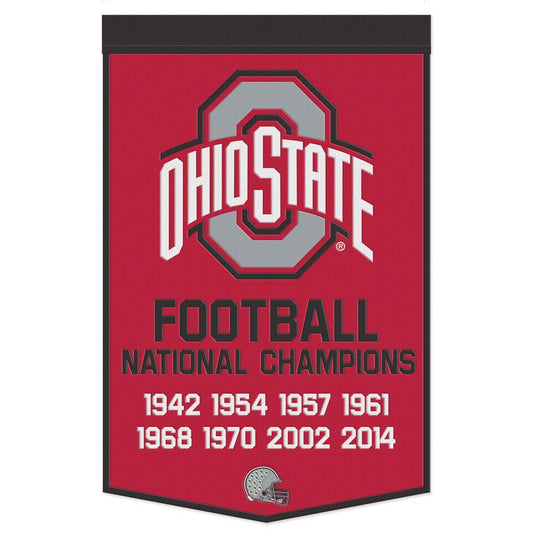Ohio State Buckeyes Banner Wool 24x38 Dynasty Champ Design Football